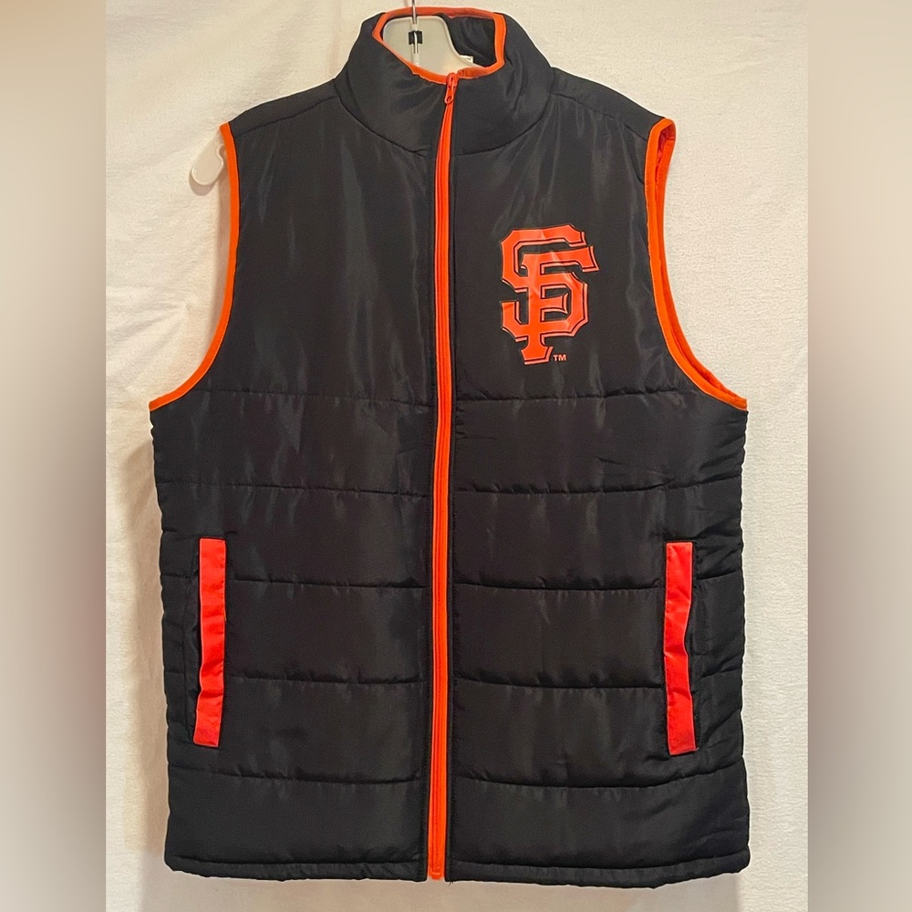 Men’s SF Giants Black & Orange Puffer Vest